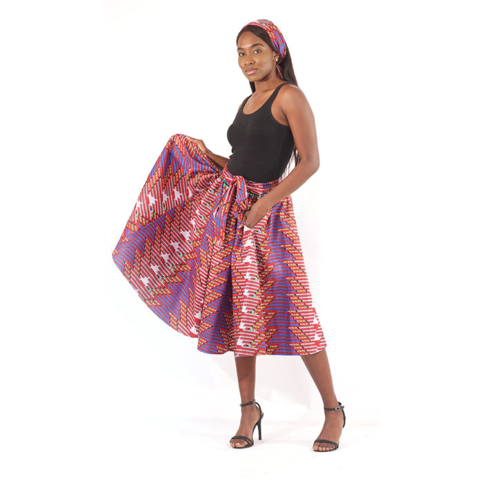 Interwoven Print Skirt - Image 3