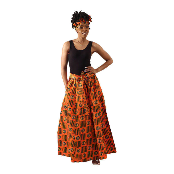 African Print Maxi Skirt - Image 2