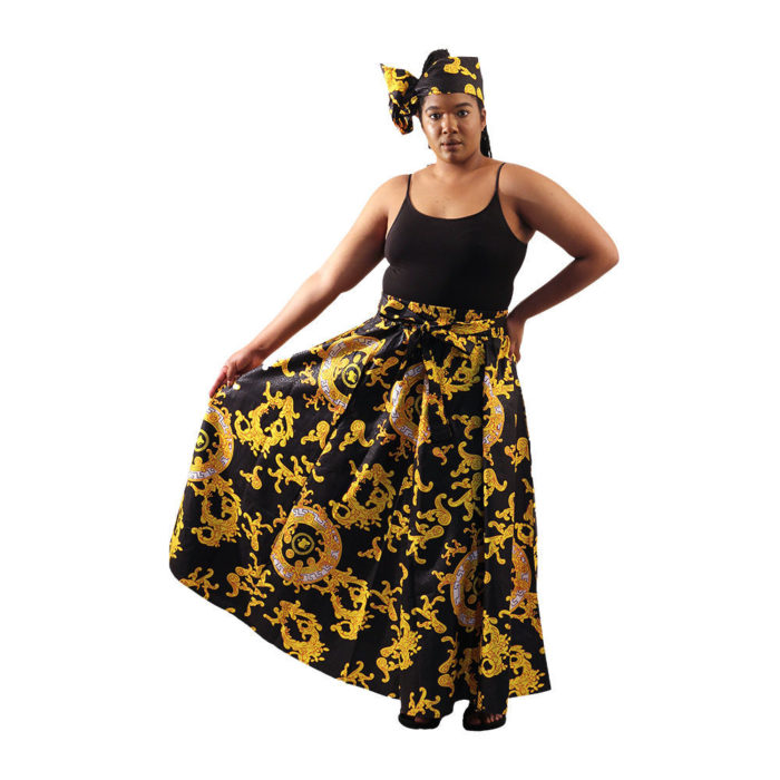 African Print Maxi Skirt