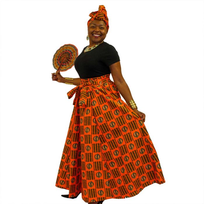 African Print Maxi Skirt - Image 7
