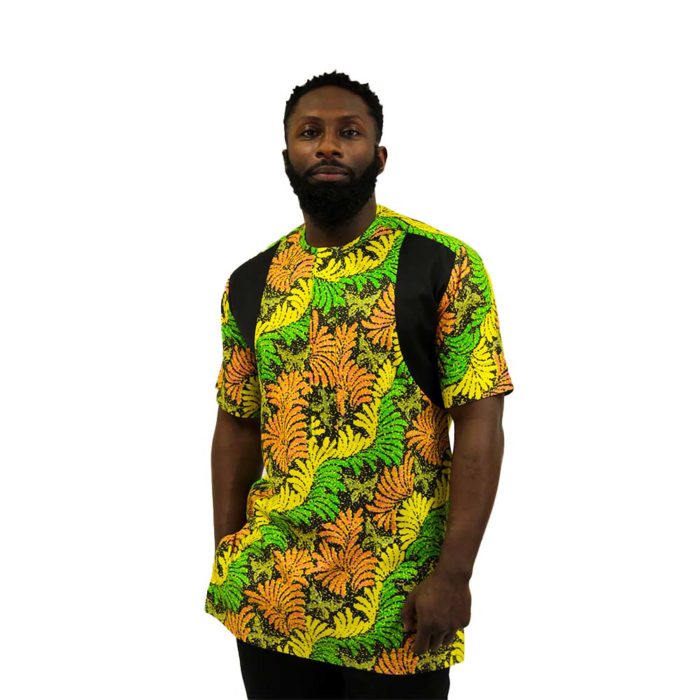 Unisex Foliage Design Dashiki Top