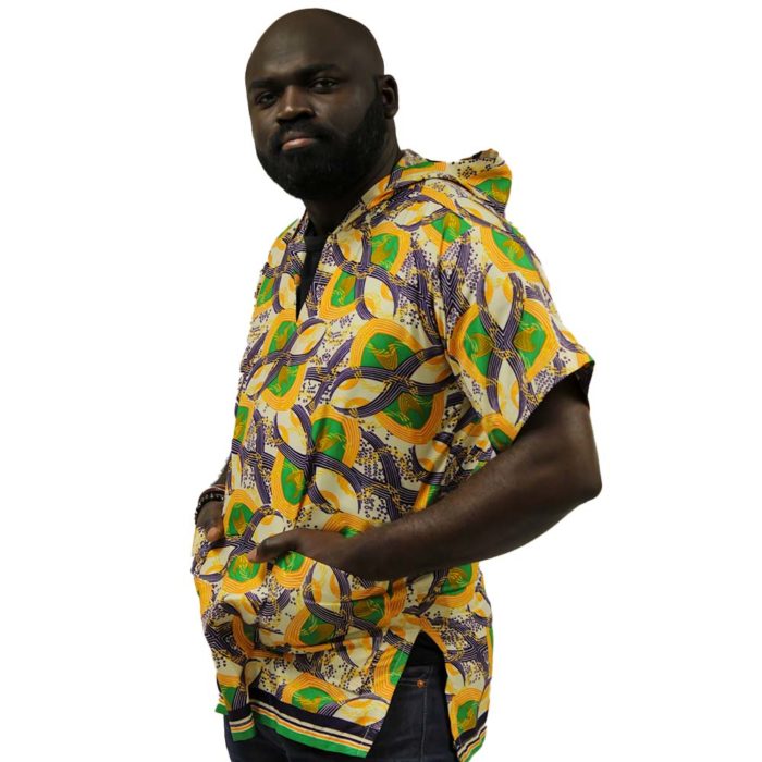 Particle Shortsleeve Hoodie Dashiki - Image 3