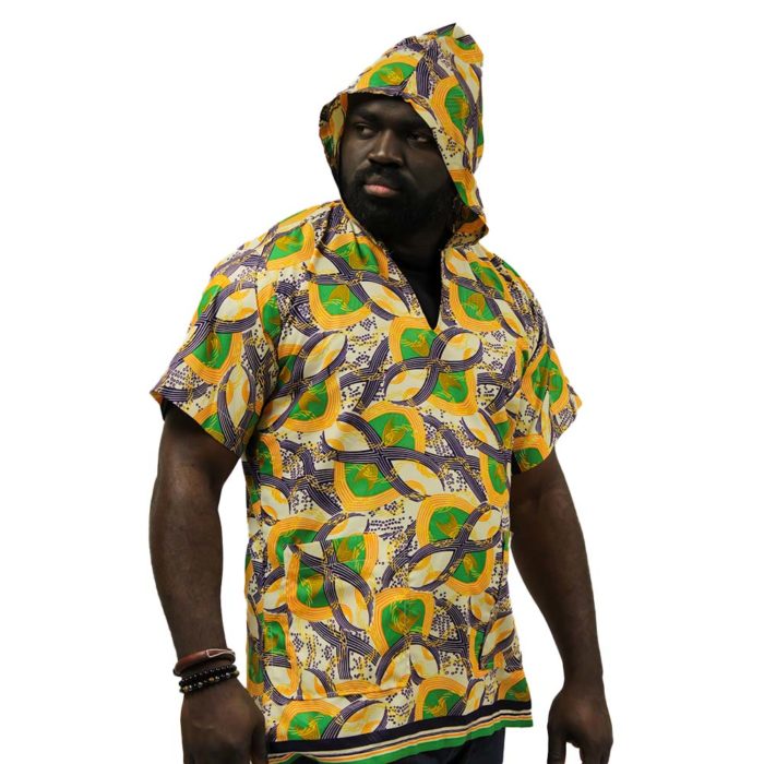 Particle Shortsleeve Hoodie Dashiki