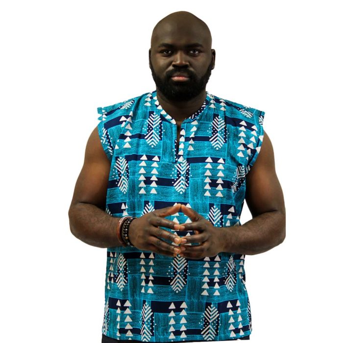 Men's Nsu Geo Sleeveless Dashiki - Image 2