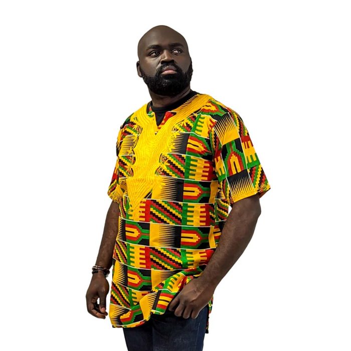 Cameroon Embroidered Kente Dashiki