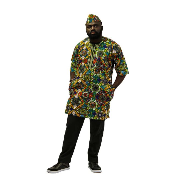 Men's African Multi-Print Set