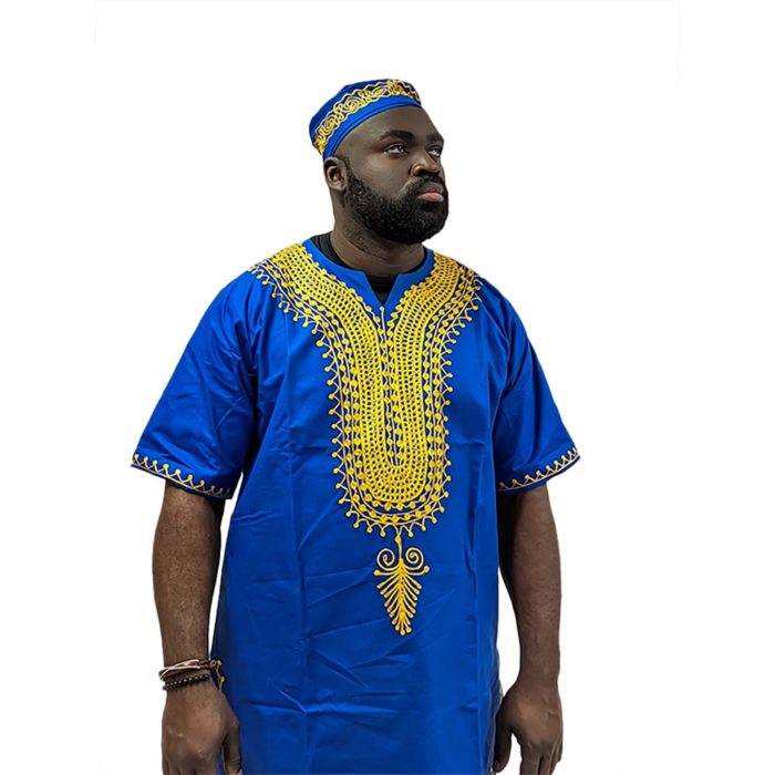 Blue 3-pc African Outfit - Image 5