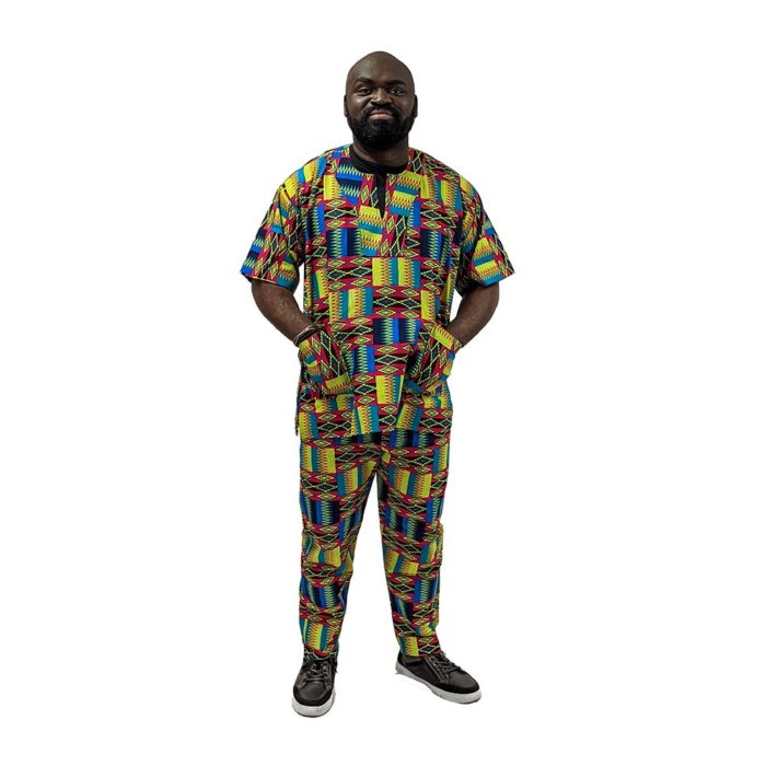 Men's 2 Pc. Kente Print Set