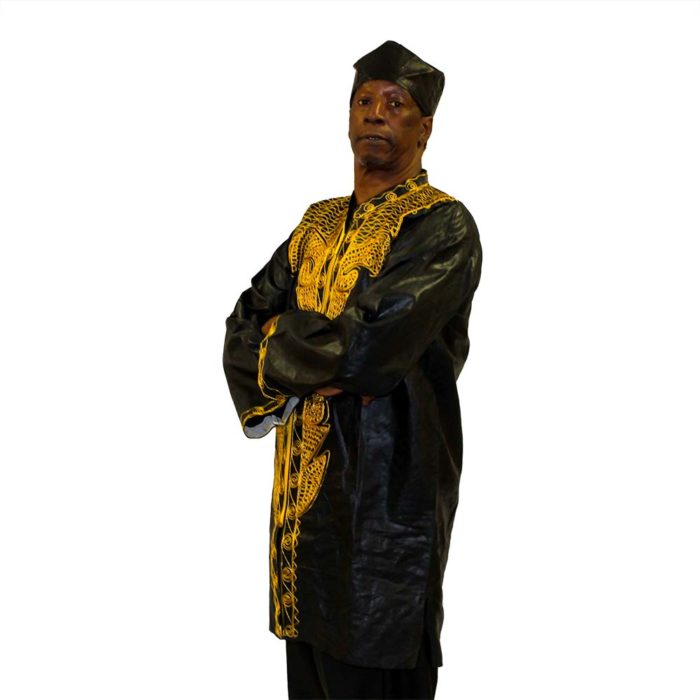Black And Gold Guinea Brocade Set