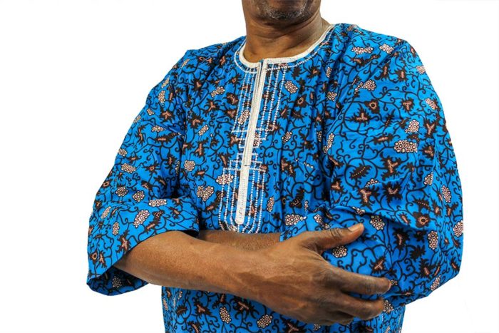 Men's 3-Piece Dashiki Set-Blue - Image 2