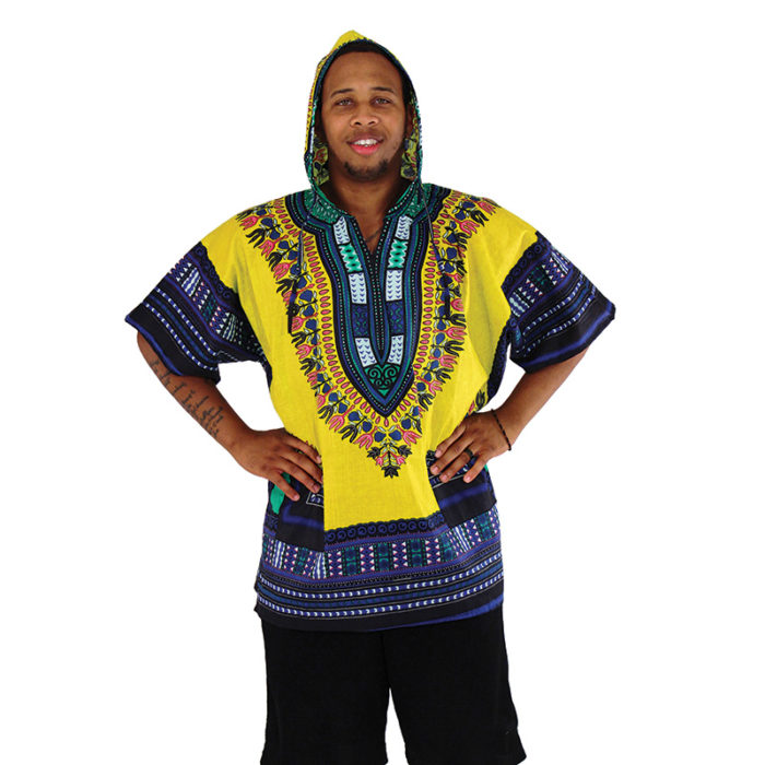 Yellow Hooded Angelina Dashiki