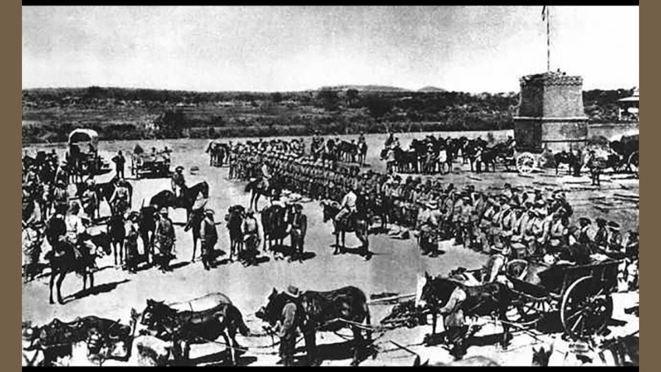German soldiers gatherring in GWCA for Herero conflict in 1904
