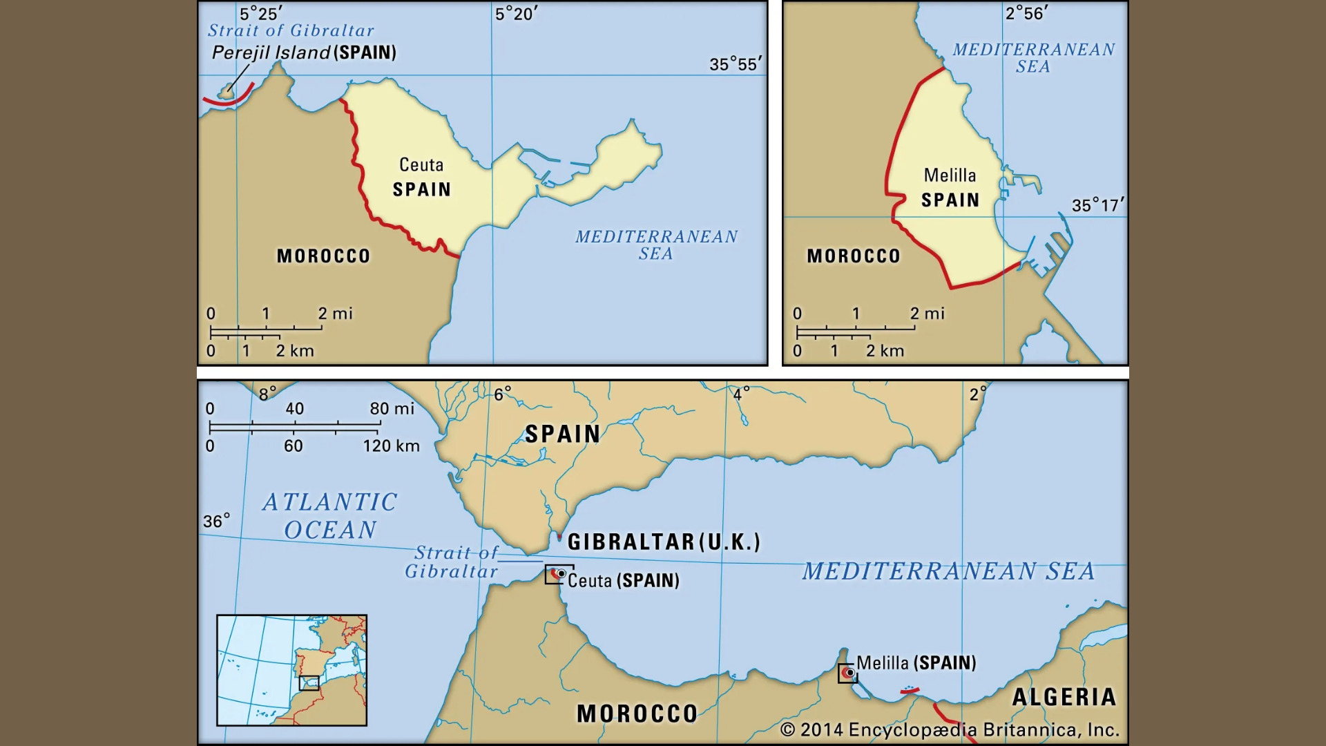 Port Ceuta in North Africa